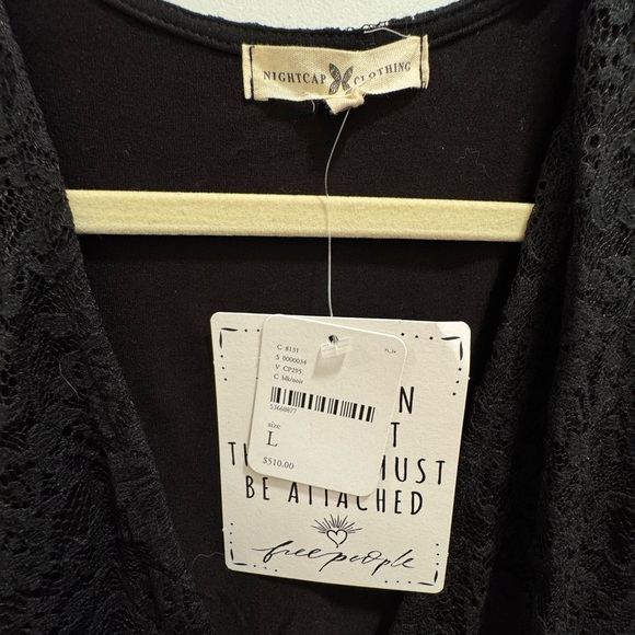 Free People Black Lace V-Neck Dress - Picture 3 of 7